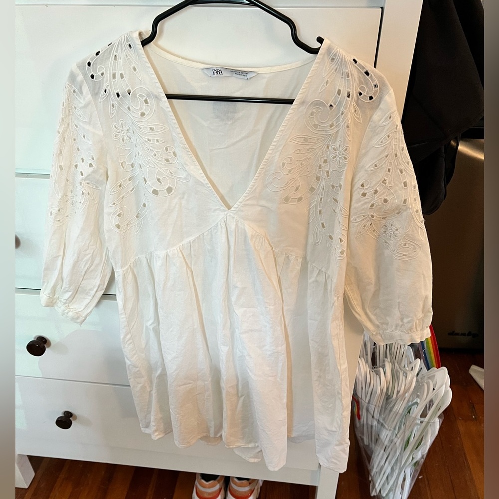 Zara white dress!